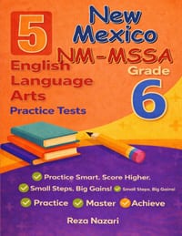 5 Realistic New Mexico NM-MSSA Grade 6 English Language Arts Practice Tests: Full-Length Practice for NM-MSSA Preparation and Academic Confidence cover