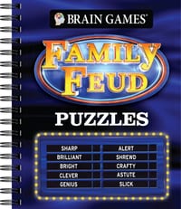 Brain Games - Family Feud Puzzles: Game Show Word Search - Guess the Top Survey Answers to Solve Officially Licensed cover