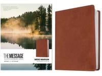 The Message Wide Margin Bible (Leather-Look, Medium Brown) cover