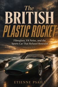 The British Plastic Rocket: Fibreglass, V8 Noise, and the Sports Car That Refused Restraint (Independent Book) cover