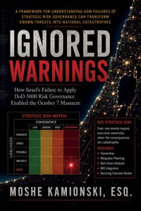 Ignored Warnings, How Israel's Failure to Apply DoD-5000 Risk Governance Enabled the October 7 Massacre cover