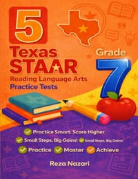 5 Realistic Texas STAAR Grade 6 Reading Language Arts Practice Tests: Full-Length Practice for STAAR Preparation and Academic Confidence cover