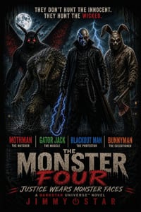 The Monster Four: Justice Wears Monster Faces cover