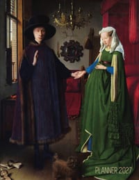 Arnolfini Portrait Art Planner 2027: Jan van Eyck Organizer Calendar Year January-December 2027 (12 Months) Northern Renaissance Painting cover