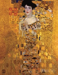 Gustav Klimt Monthly Planner 2027: Portrait of Adele Bloch-Bauer I Gold Art Nouveau Year Agenda: January-December (12 Months) cover