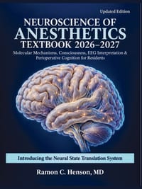 Neuroscience of Anesthetics Textbook 2026-2027: Molecular Mechanisms, Consciousness, EEG Interpretation & Perioperative Cognition for Residents cover