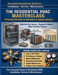 The Residential HVAC Masterclass: The Complete Guide to Understanding, Diagnosing, and Maintaining Modern Heating and Cooling Systems cover
