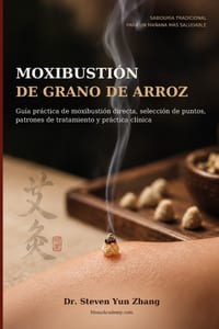 Moxibustión de grano de arroz: Guía práctica de moxibustión directa, selección de puntos, patrones de tratamiento y práctica clínica cover